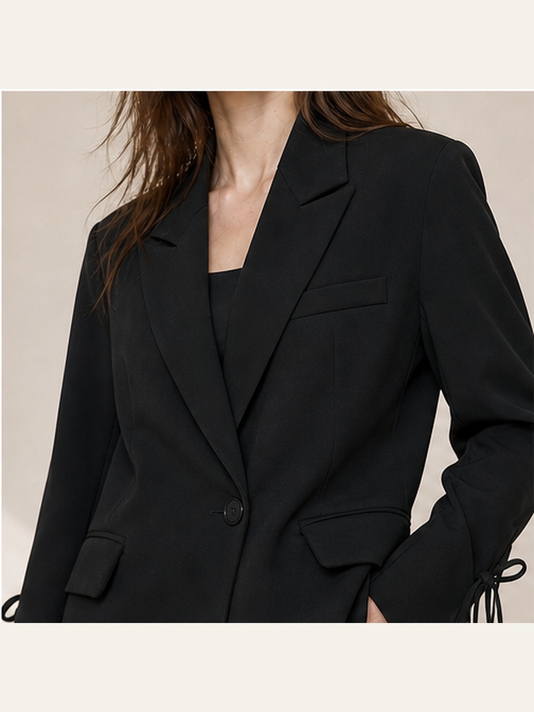 Romy Tie-Sleeve Blazer detail 1
