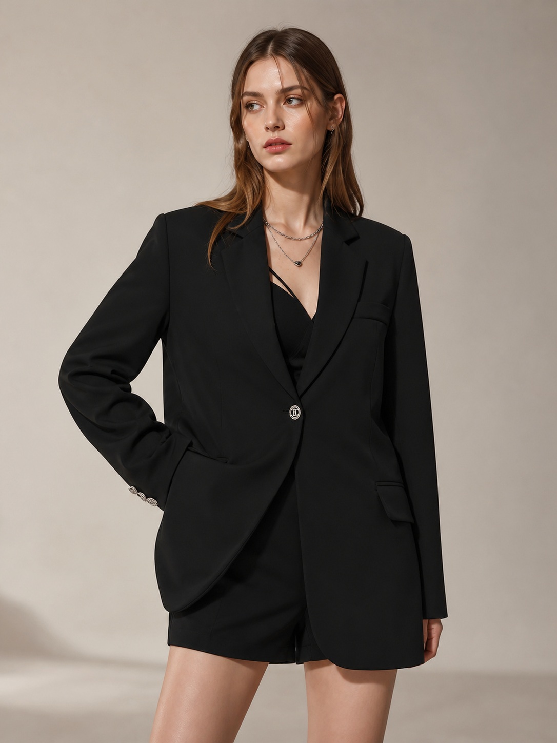 Elara Chain-Back Blazer view 1
